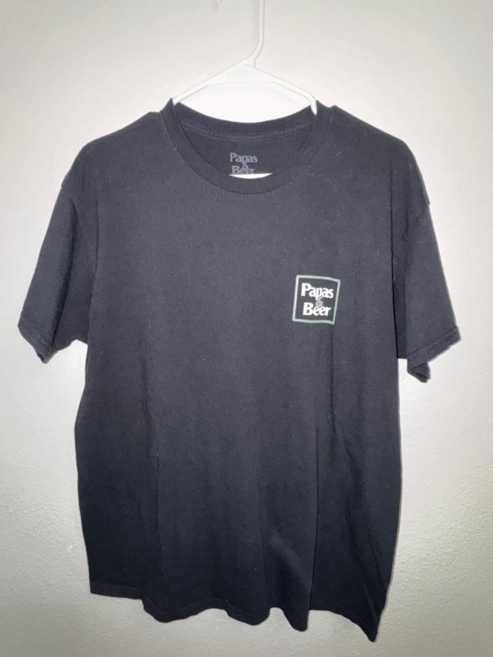 Papas and Beer T-Shirt Mens L Black Spring Break Forever Graphic Tee